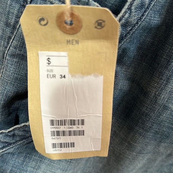 VINTAGE DENIM MENS SHORTS BY H&M SIZE 34 NWT - Picture 7 of 12